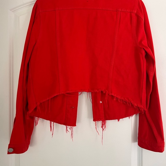 Red jean jacket - Picture 2 of 3